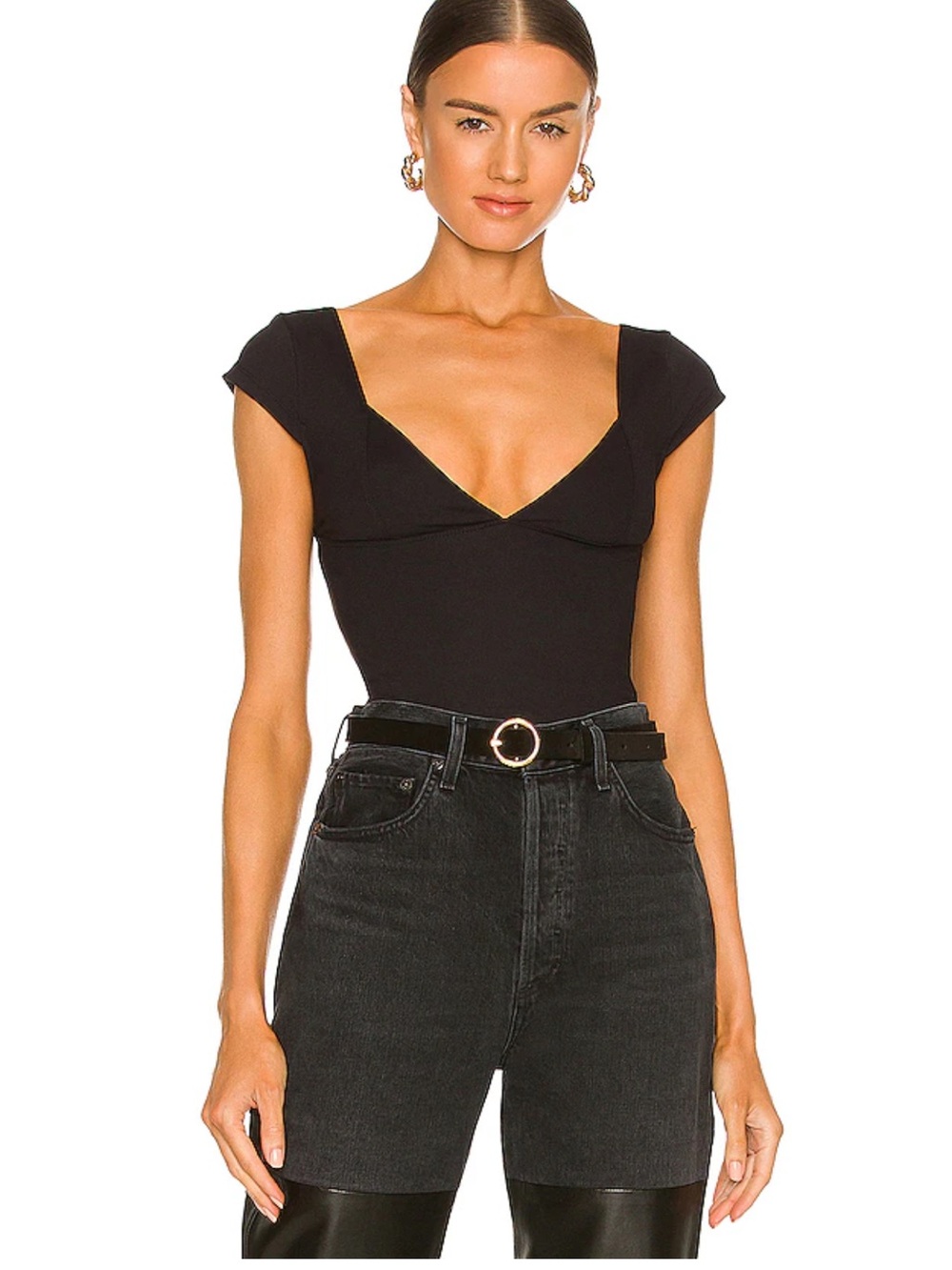 Free People Duo Corset Cami in Black
